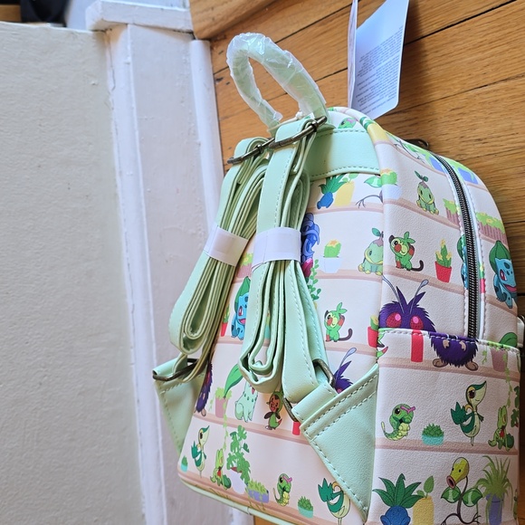 NWT, Loungefly Pokémon Plants Mini Backpack GameStop Exclusive - Picture 9 of 16